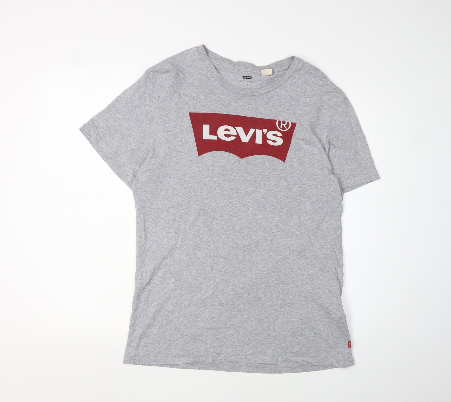 Levi's Men's Grey Graphic Print T-Shirt, Medium, Crew Neck