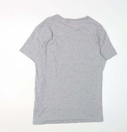 Levi's Men's Grey Graphic Print T-Shirt, Medium, Crew Neck