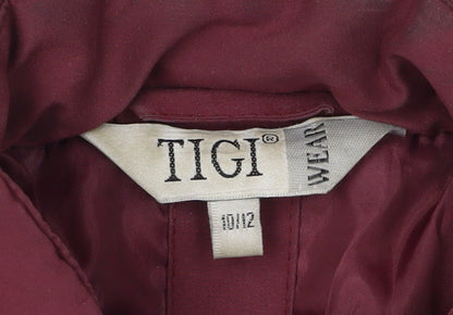 TIGI Wear Women's Red Sleeveless Waistcoat Size 12