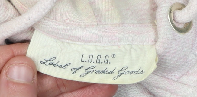 L.O.G.G. Unisex Ivory Pullover Hoodie, Size 12