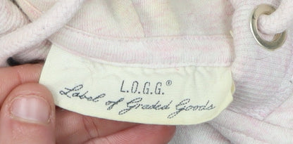 L.O.G.G. Unisex Ivory Pullover Hoodie, Size 12