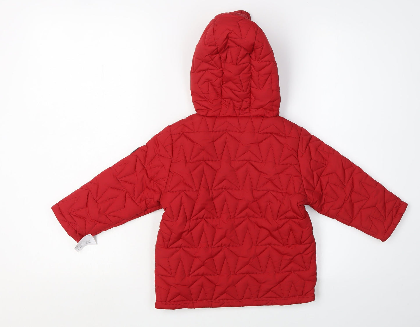 Threadcub Girls Red Hooded Puffer Jacket 2 Years Winter Wear