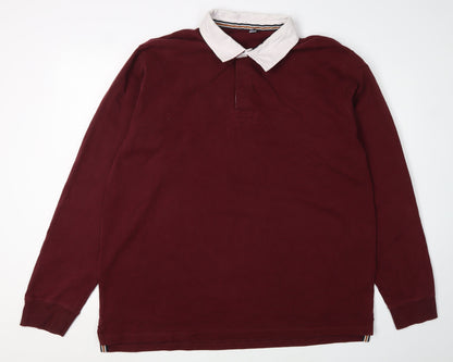 Front Row Men's Red 3XL Long Sleeve Polo