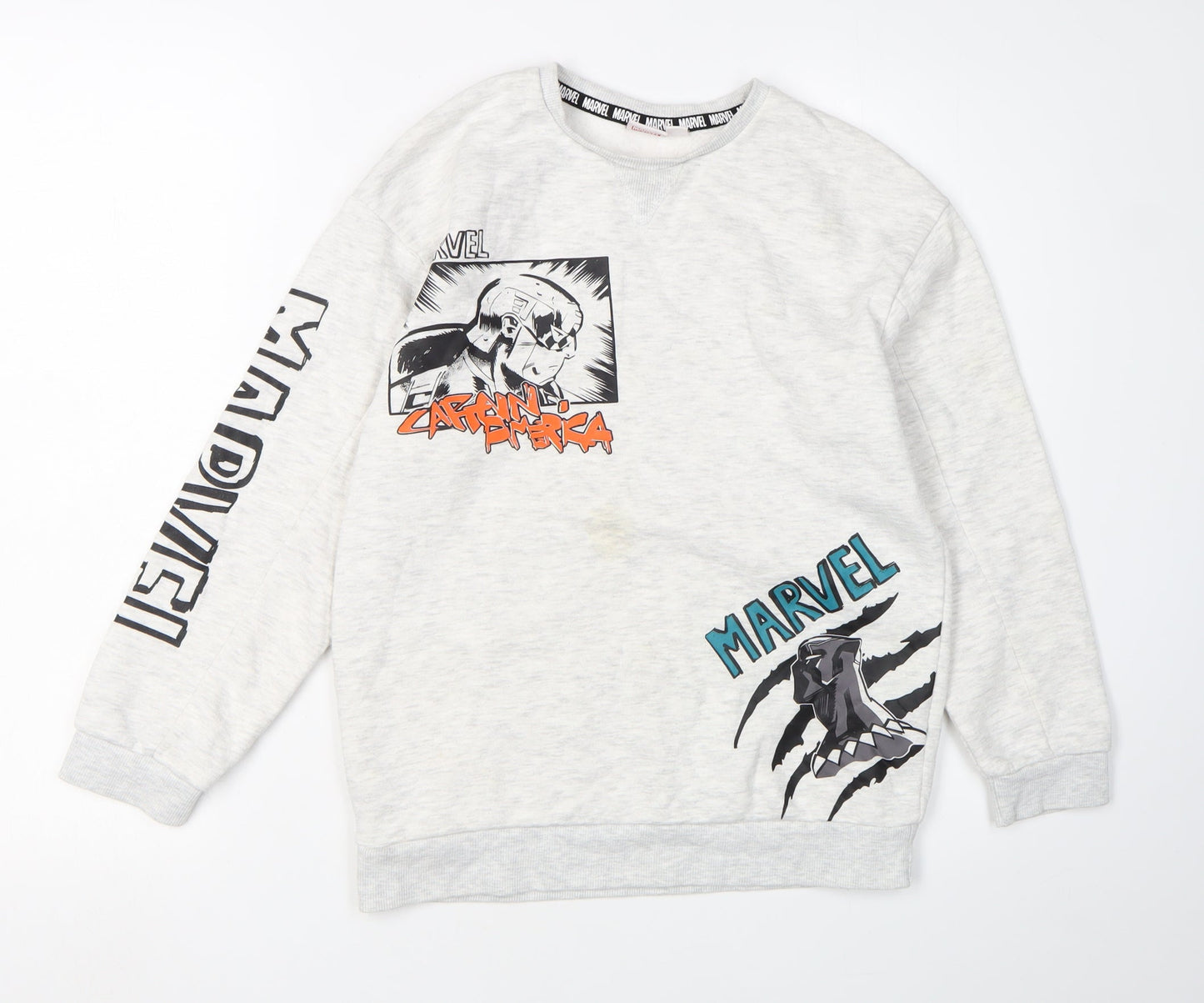 Marvel Boys White Crew Neck Pullover Sweatshirt 11-12 Years