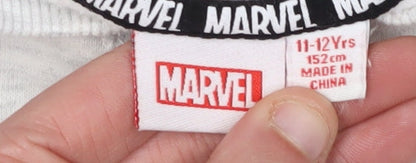 Marvel Boys White Crew Neck Pullover Sweatshirt 11-12 Years