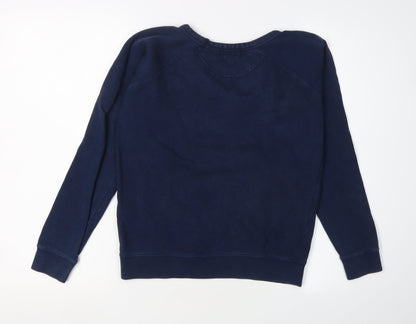 Maison Labiche Women's Blue Cotton Pullover Sweatshirt XS