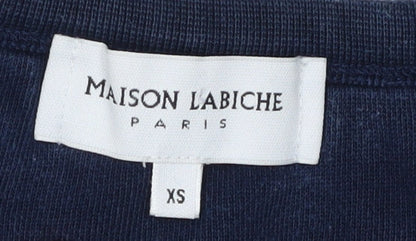 Maison Labiche Women's Blue Cotton Pullover Sweatshirt XS