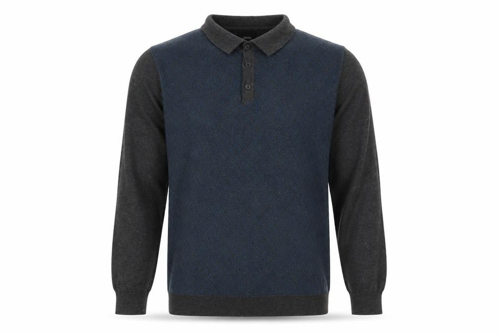 Mens UK Size M Burton Menswear Grey Henley Jumper
