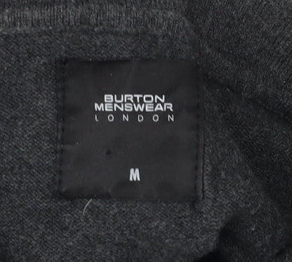 Burton Menswear Men's Grey Henley Jumper Size M