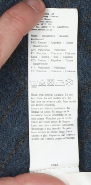 Burton Menswear Men's Grey Henley Jumper Size M