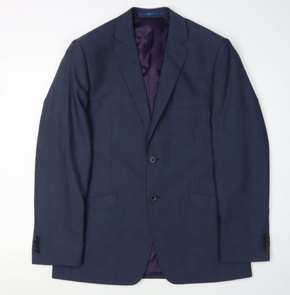 Mens UK Size 40 Paul Costelloe Regular Blue Suit Jacket
