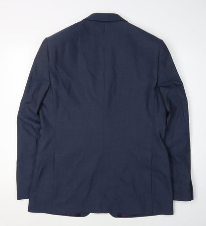 Mens UK Size 40 Paul Costelloe Regular Blue Suit Jacket