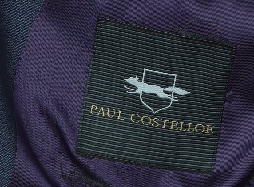 Mens UK Size 40 Paul Costelloe Regular Blue Suit Jacket