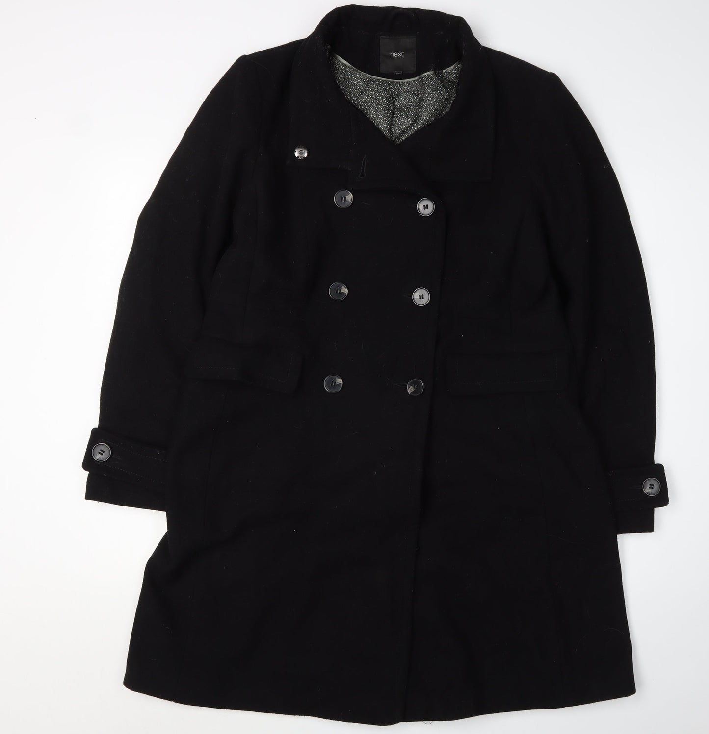 Womens UK Size 14 NEXT Black Pea Coat