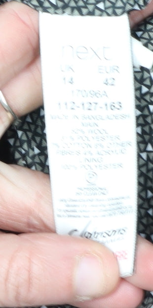 Womens UK Size 14 NEXT Black Pea Coat