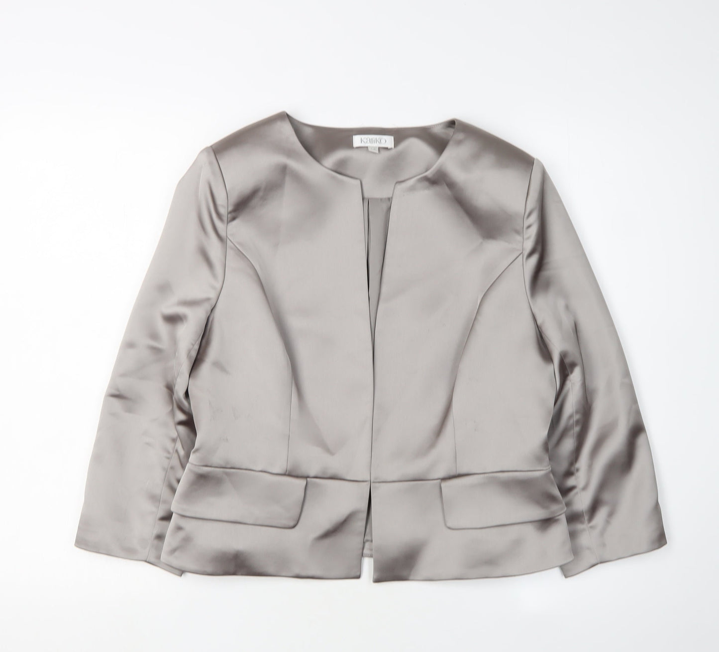 Kaliko Women's Grey Blazer, Size 14, Regular Fit