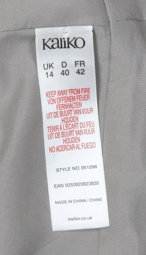 Kaliko Women's Grey Blazer, Size 14, Regular Fit