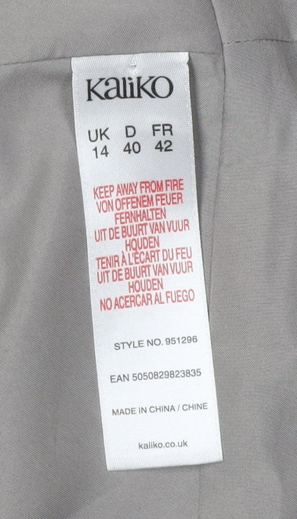 Kaliko Women's Grey Blazer, Size 14, Regular Fit