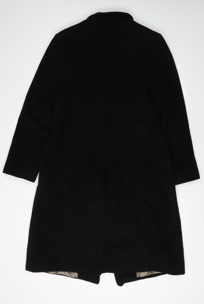 Principles Black Wool Blend Overcoat Size 12 Women