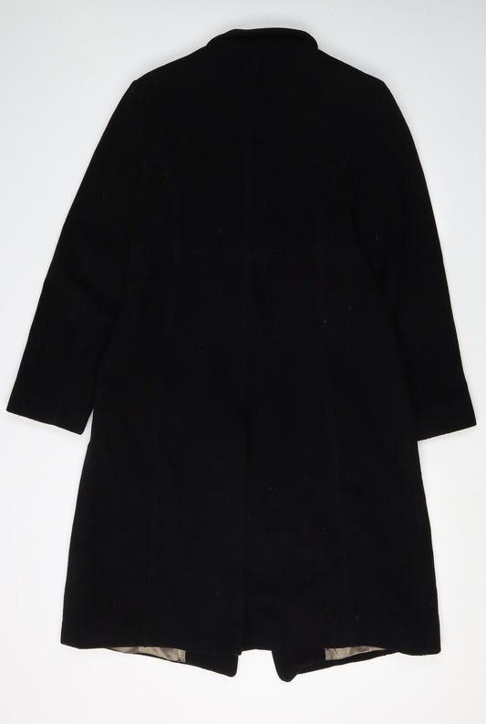 Principles Black Wool Blend Overcoat Size 12 Women