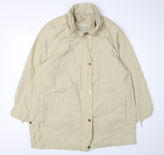 Basler Women's Beige Long Rain Coat Size 16