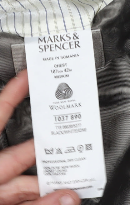Mens UK Size 42 Marks and Spencer Regular Grey Suit Jacket