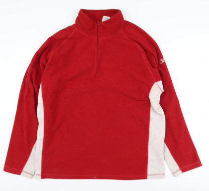 Mens UK Size L Reebok Red 1/2 Zip Sweatshirt