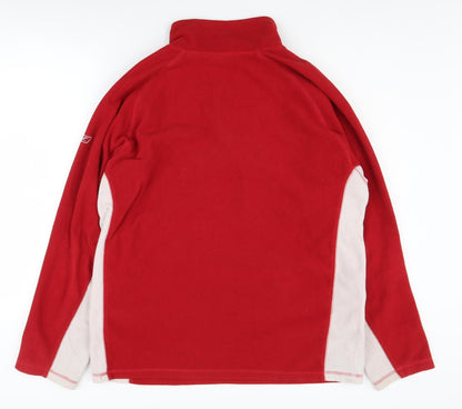 Mens UK Size L Reebok Red 1/2 Zip Sweatshirt