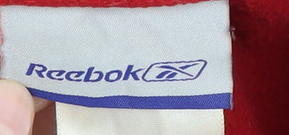 Mens UK Size L Reebok Red 1/2 Zip Sweatshirt