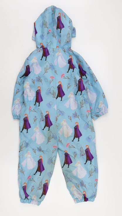 Disney Girls Blue Frozen Ski Jacket 2-3 Years