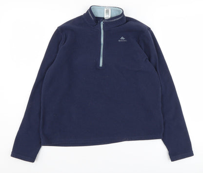 Decathlon Boys Blue 1/2 Zip Fleece Sweatshirt 14-15 Years