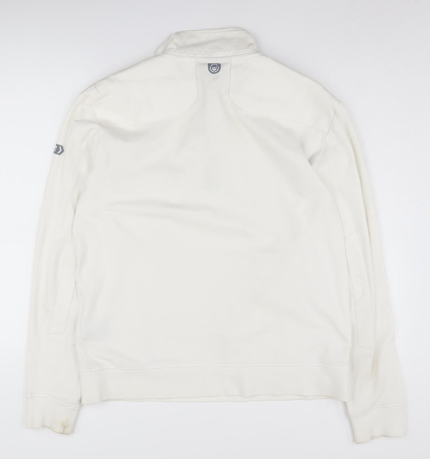 Mens UK Size 2XL Duck and Cover Ivory Henley Sweatshirt