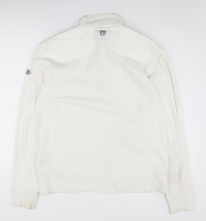 Mens UK Size 2XL Duck and Cover Ivory Henley Sweatshirt