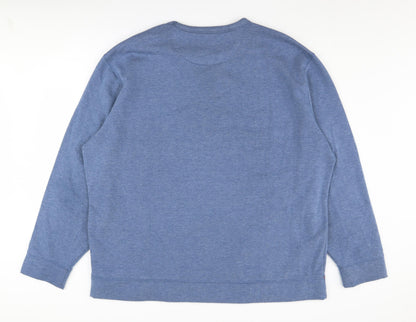 Mens UK Size 2XL JACHS Blue Pullover Sweatshirt