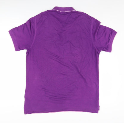SUN68 Unisex Purple Polo Shirt Size 8 Cotton Blend