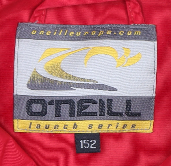 O'Neill Girls Red Ski Jacket, Age 12, Hooded Insulated