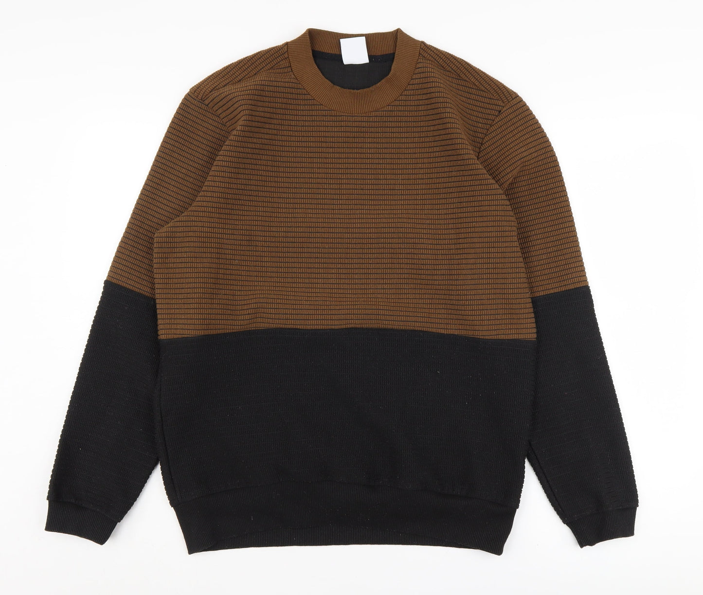Zara Men's Brown Striped Pullover Jumper M
