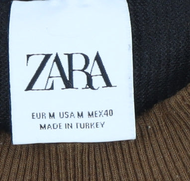 Zara Men's Brown Striped Pullover Jumper M