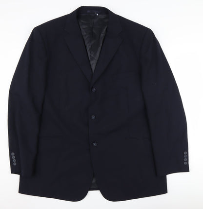 Mens UK Size 48 Charlton Gray Regular Black Suit Jacket