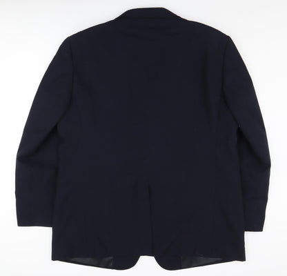Mens UK Size 48 Charlton Gray Regular Black Suit Jacket