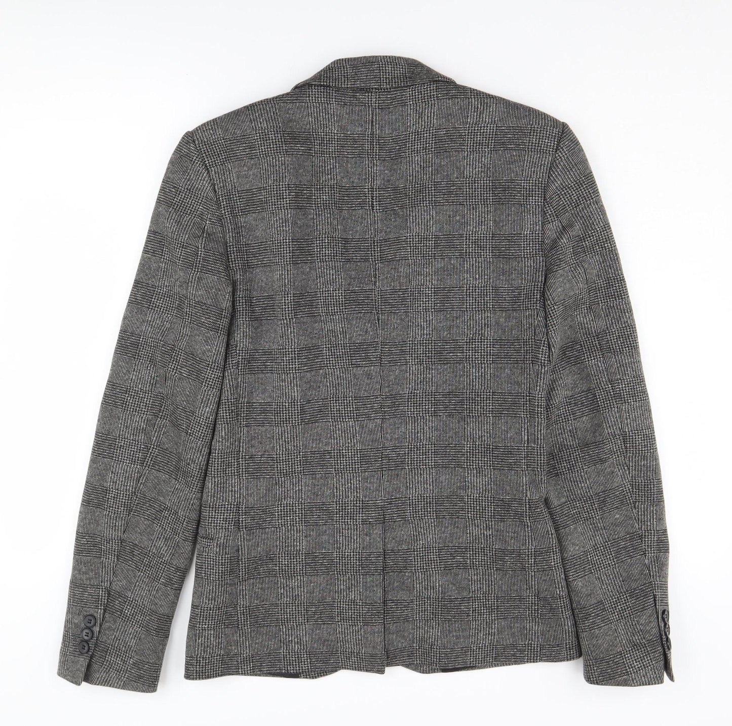 River Island Women's Grey Check Blazer UK 34