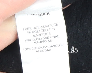 Topman Mens Hoodie Black Grey Size M Pullover