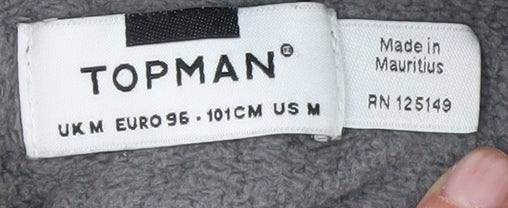 Topman Mens Hoodie Black Grey Size M Pullover