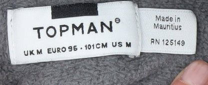 Topman Mens Hoodie Black Grey Size M Pullover