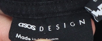 Womens UK Size 4 ASOS Black Pullover Hoodie