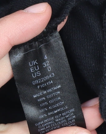 Womens UK Size 4 ASOS Black Pullover Hoodie