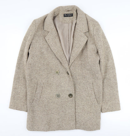 Womens UK Size 10 Miss Selfridge Beige Pea Coat