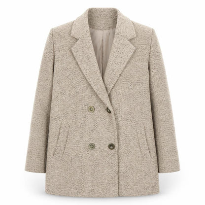 Womens UK Size 10 Miss Selfridge Beige Pea Coat