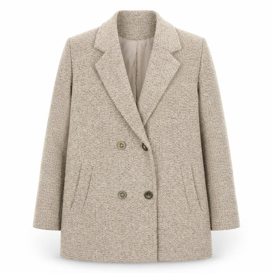 Womens UK Size 10 Miss Selfridge Beige Pea Coat