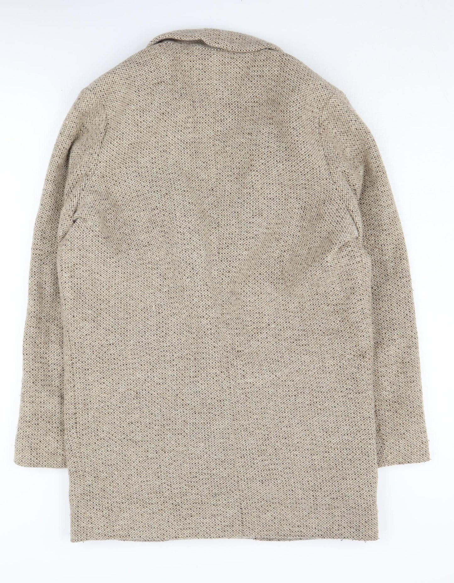 Womens UK Size 10 Miss Selfridge Beige Pea Coat
